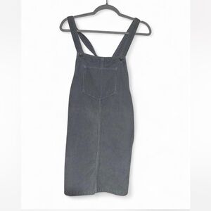 Topshop Moto Grey Corduroy Pinafore Dress – Size 6